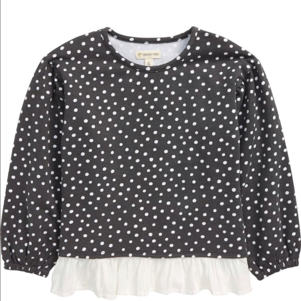 NWOT! Tucker+Tate Polka dot fleece top!